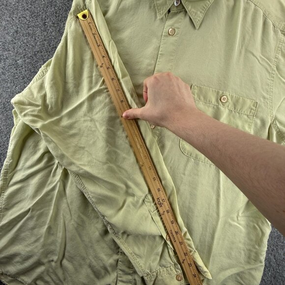 Ermenegildo Zegna All Tencel Italy Large Green Pocket Italian Shirt Long Sleeve - Picture 10 of 16